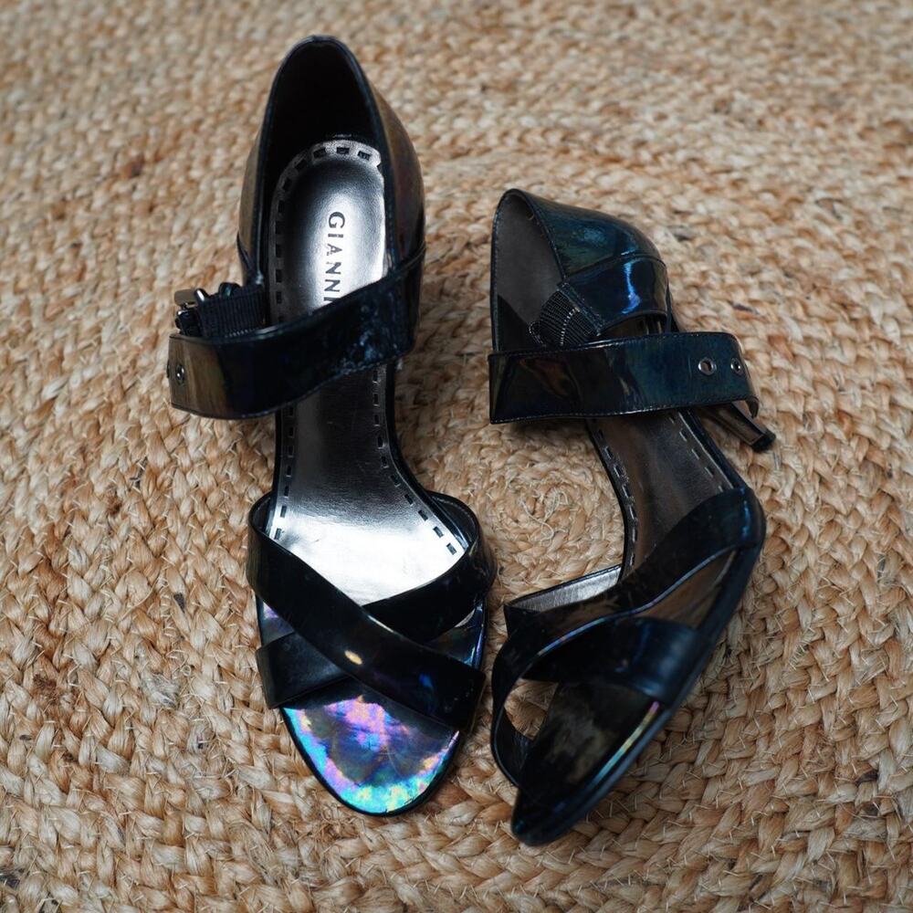 Gianni Bini Iridescent Strappy Heels Y2K 6